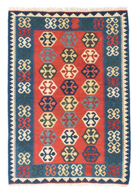 Alfombra Kelim - Oriental - 152 x 106 cm - rojo