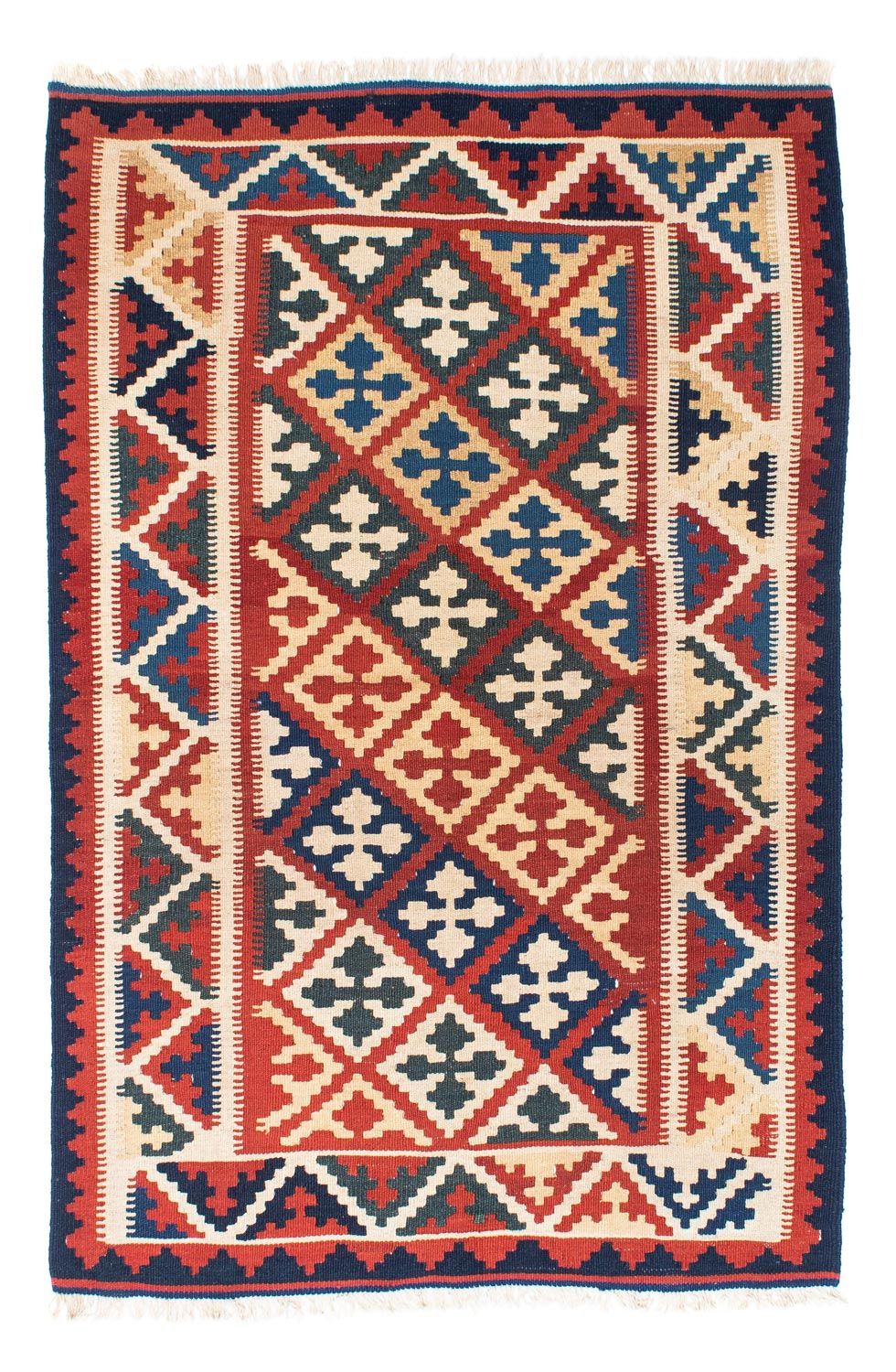 Alfombra Kelim - Oriental - 160 x 112 cm - rojo