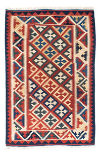 Alfombra Kelim - Oriental - 160 x 112 cm - rojo