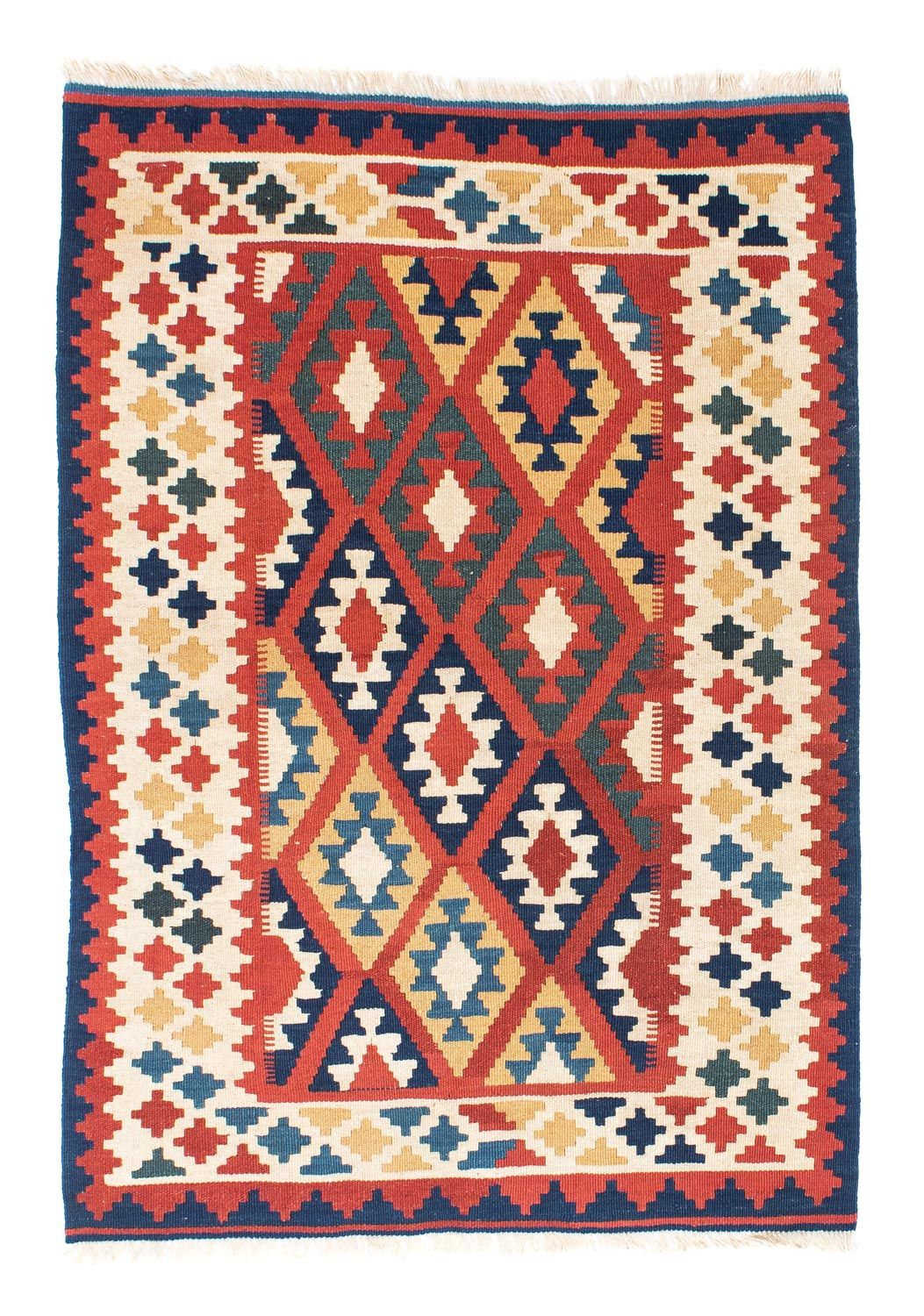 Alfombra Kelim - Oriental - 145 x 100 cm - rojo