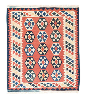 Alfombra Kelim - Oriental cuadrado  - 148 x 121 cm - óxido
