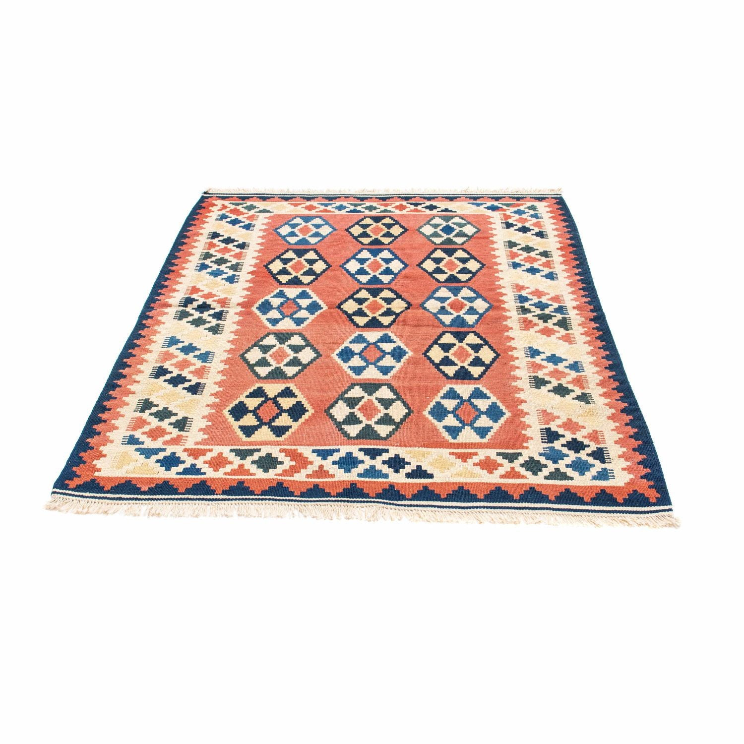 Alfombra Kelim - Oriental cuadrado  - 148 x 121 cm - óxido
