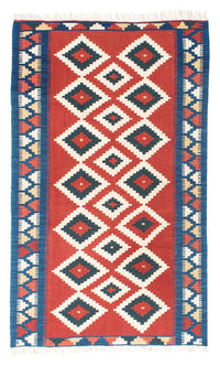 Alfombra Kelim - Oriental - 156 x 98 cm - rojo
