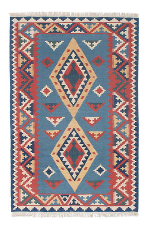 Alfombra Kelim - Oriental - 183 x 121 cm - azul