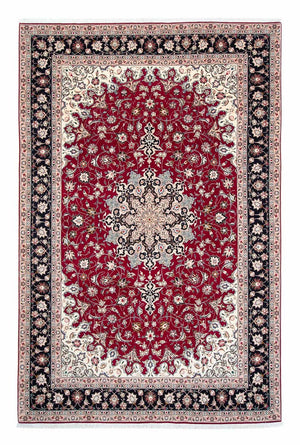 Alfombra Persa - Tabriz - Real - 319 x 204 cm - rojo oscuro