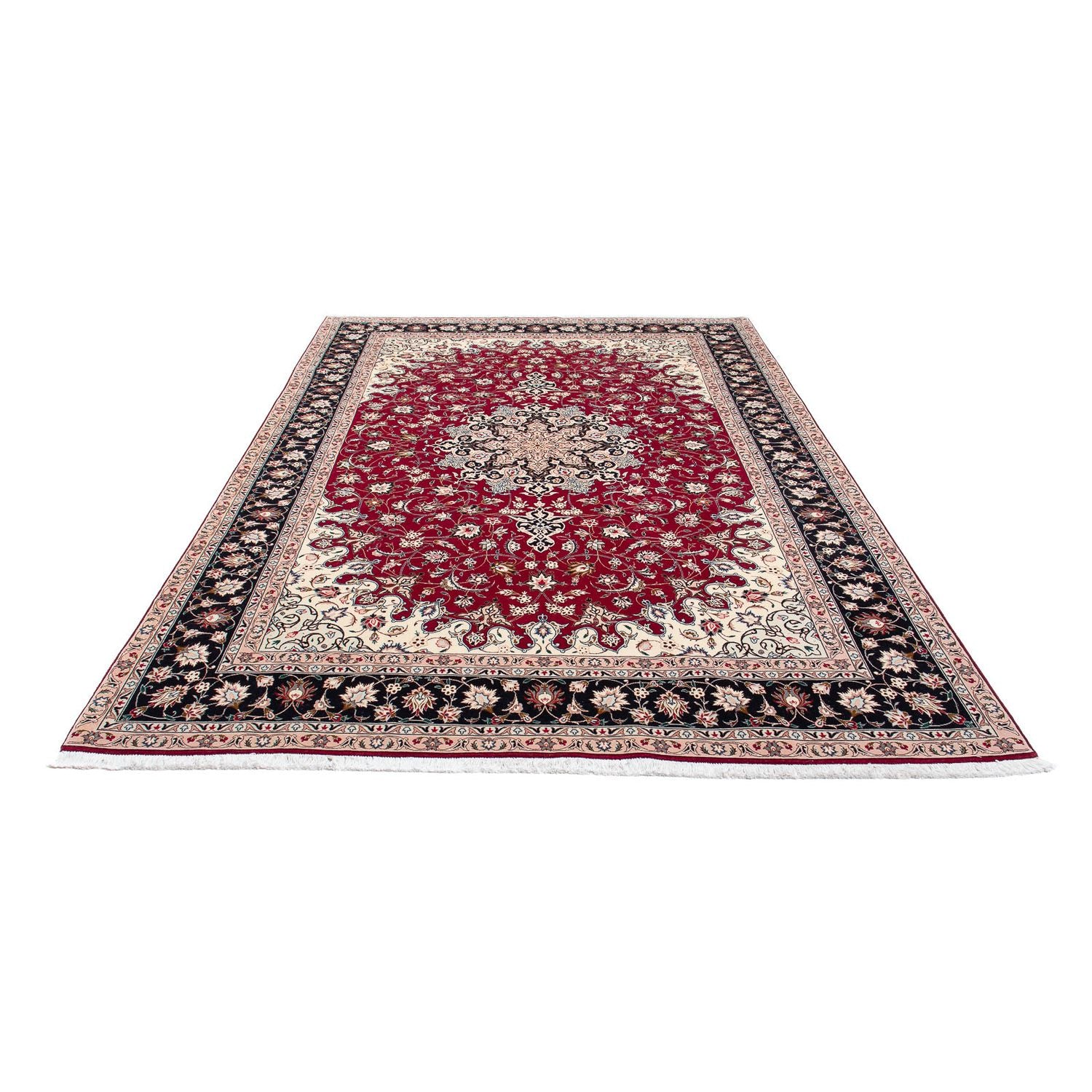 Alfombra Persa - Tabriz - Real - 319 x 204 cm - rojo oscuro