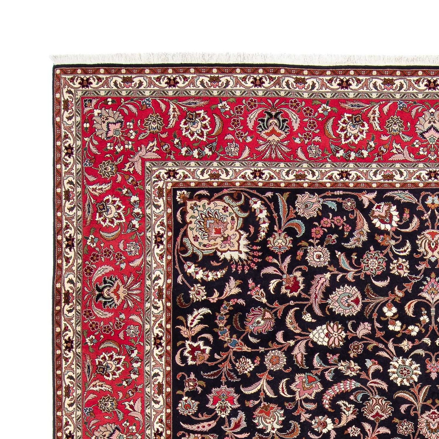 Alfombra Persa - Tabriz - Real - 301 x 250 cm - azul oscuro