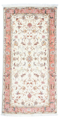 Alfombra de pasillo Alfombra Persa - Tabriz - Real - 202 x 100 cm - beige