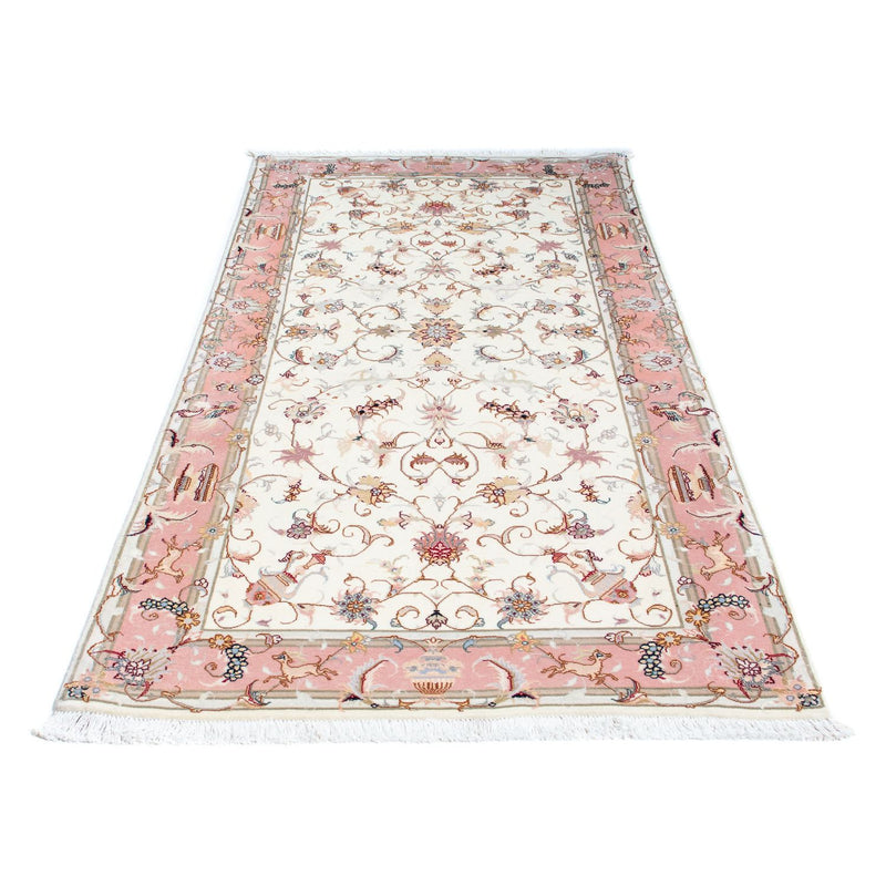 Alfombra de pasillo Alfombra Persa - Tabriz - Real - 202 x 100 cm - beige
