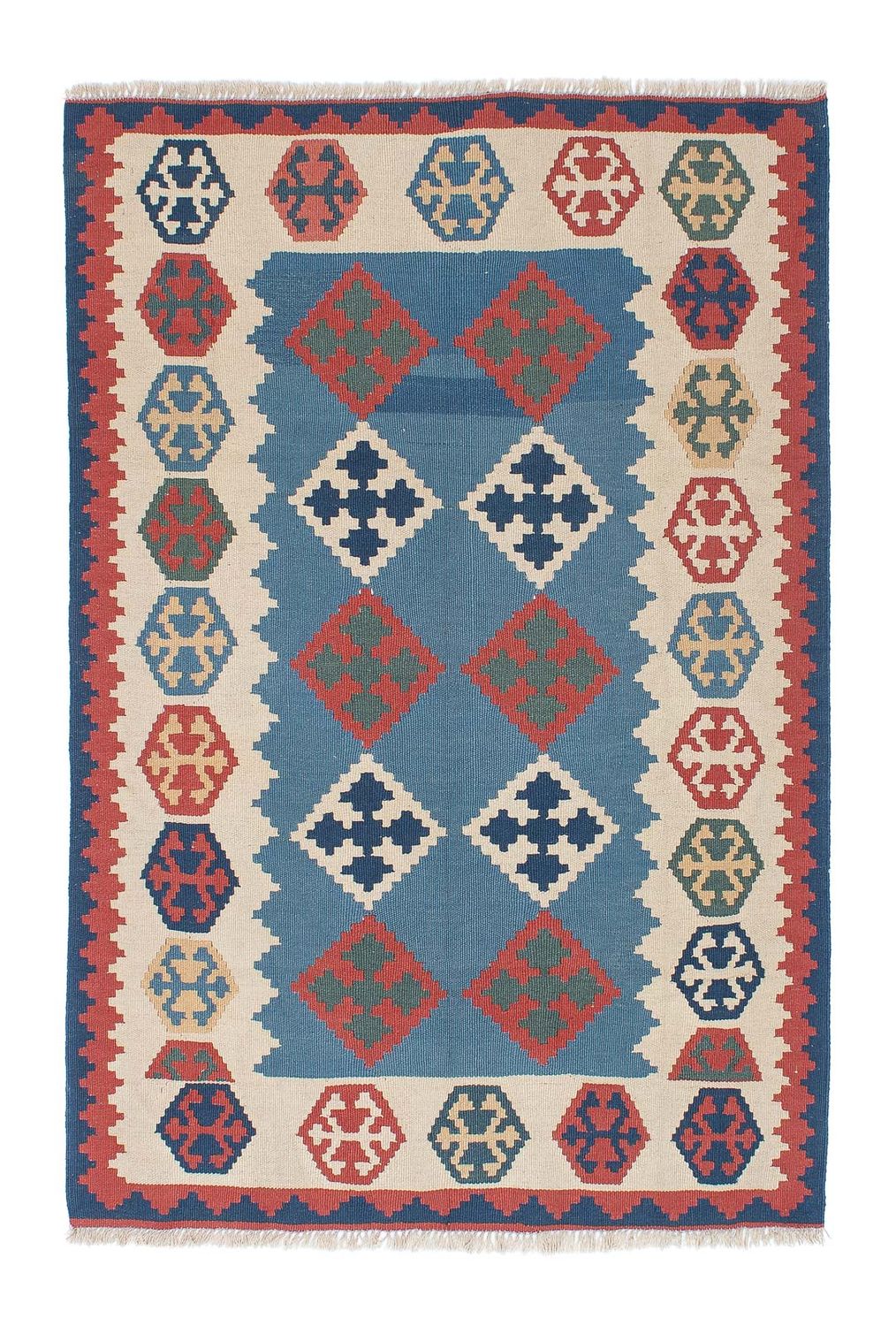 Alfombra Kelim - Oriental - 168 x 115 cm - azul