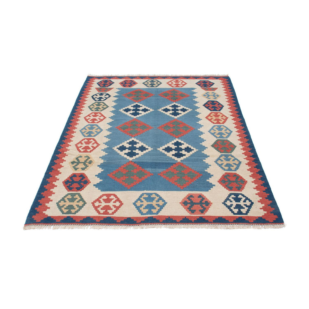 Alfombra Kelim - Oriental - 168 x 115 cm - azul