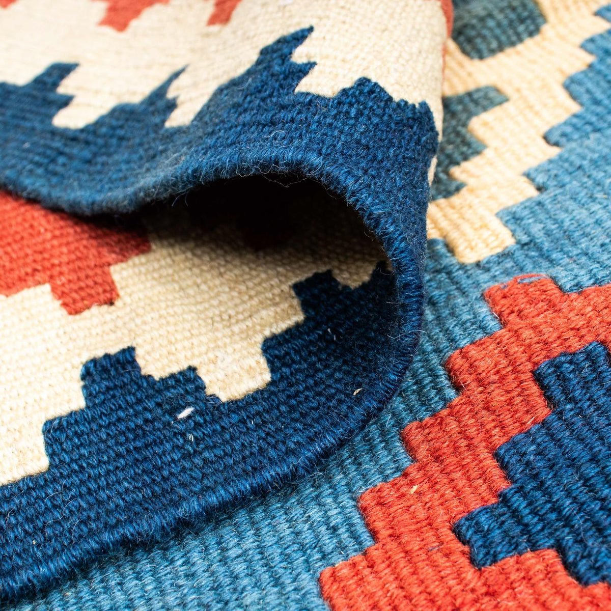 Alfombra Kelim - Oriental - 168 x 122 cm - azul