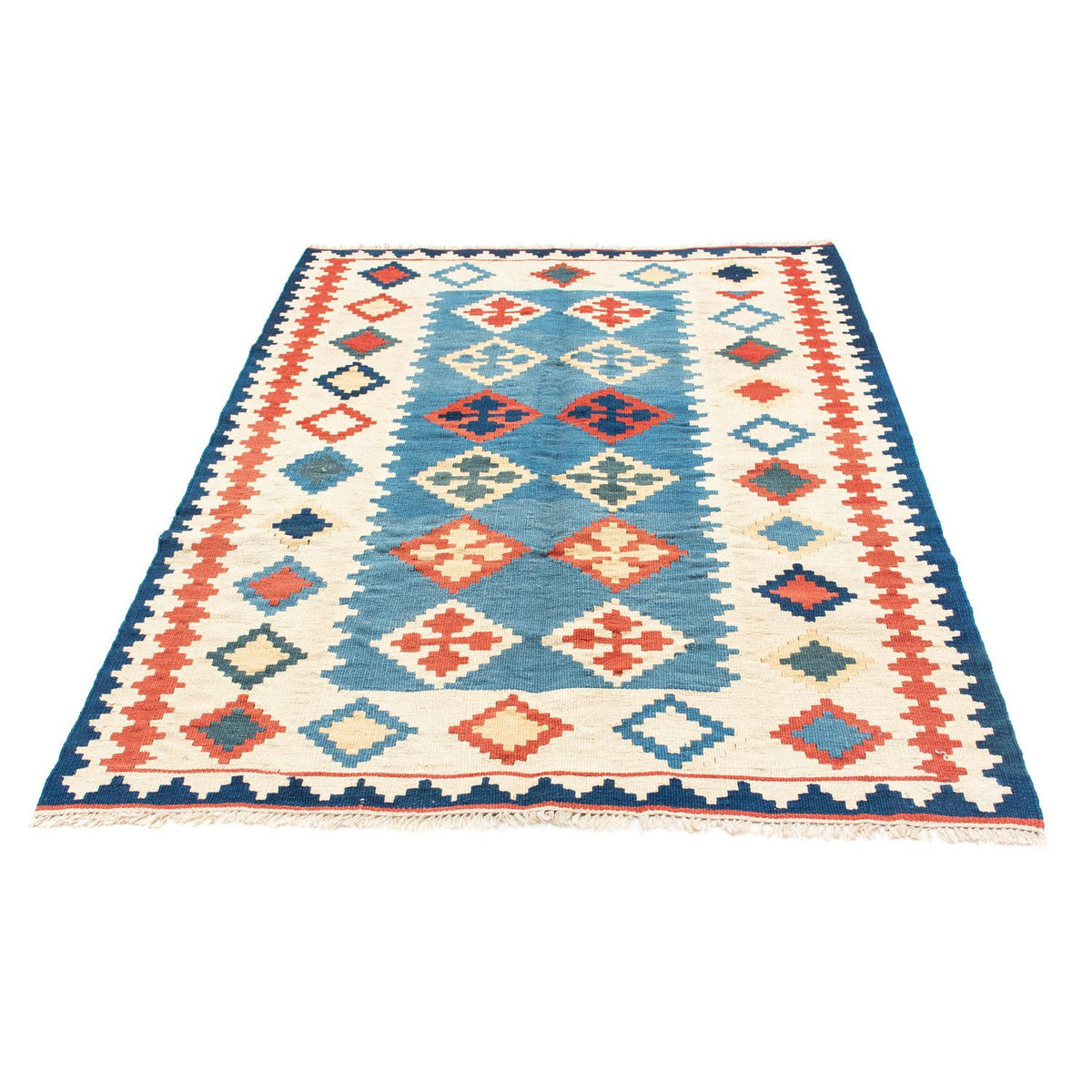 Alfombra Kelim - Oriental - 168 x 122 cm - azul