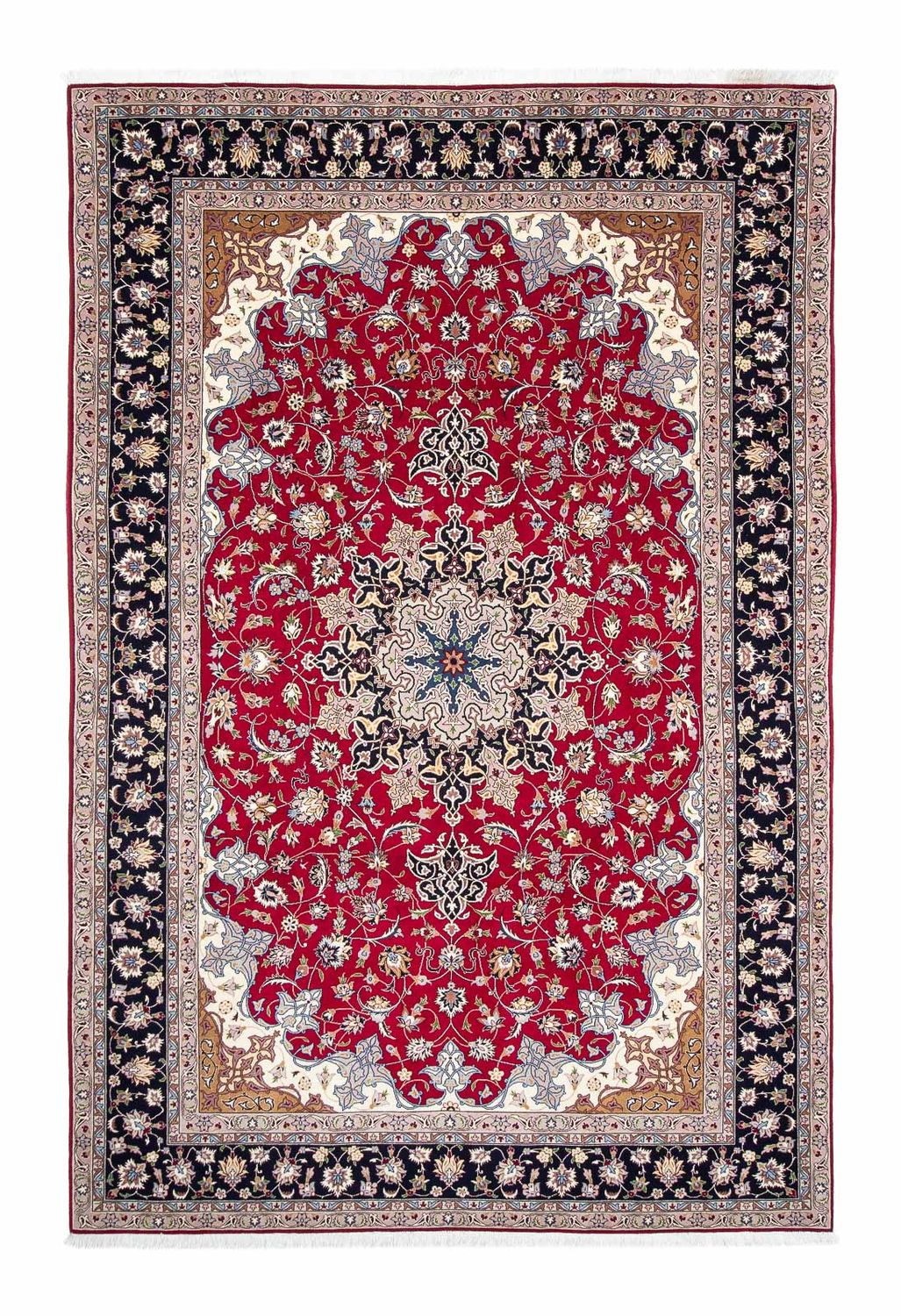 Alfombra Persa - Tabriz - Real - 302 x 198 cm - rojo
