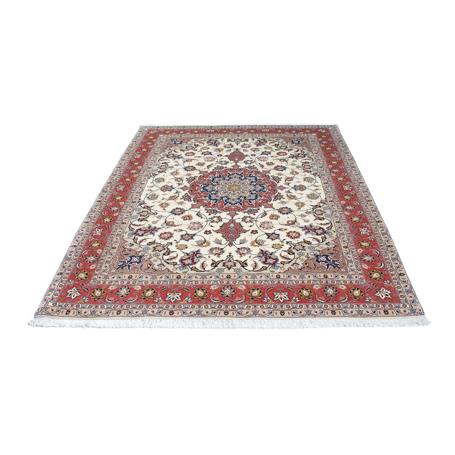 Alfombra Persa - Tabriz - Real - 203 x 154 cm - beige