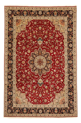 Alfombra Persa - Tabriz - Real - 367 x 253 cm - rojo oscuro