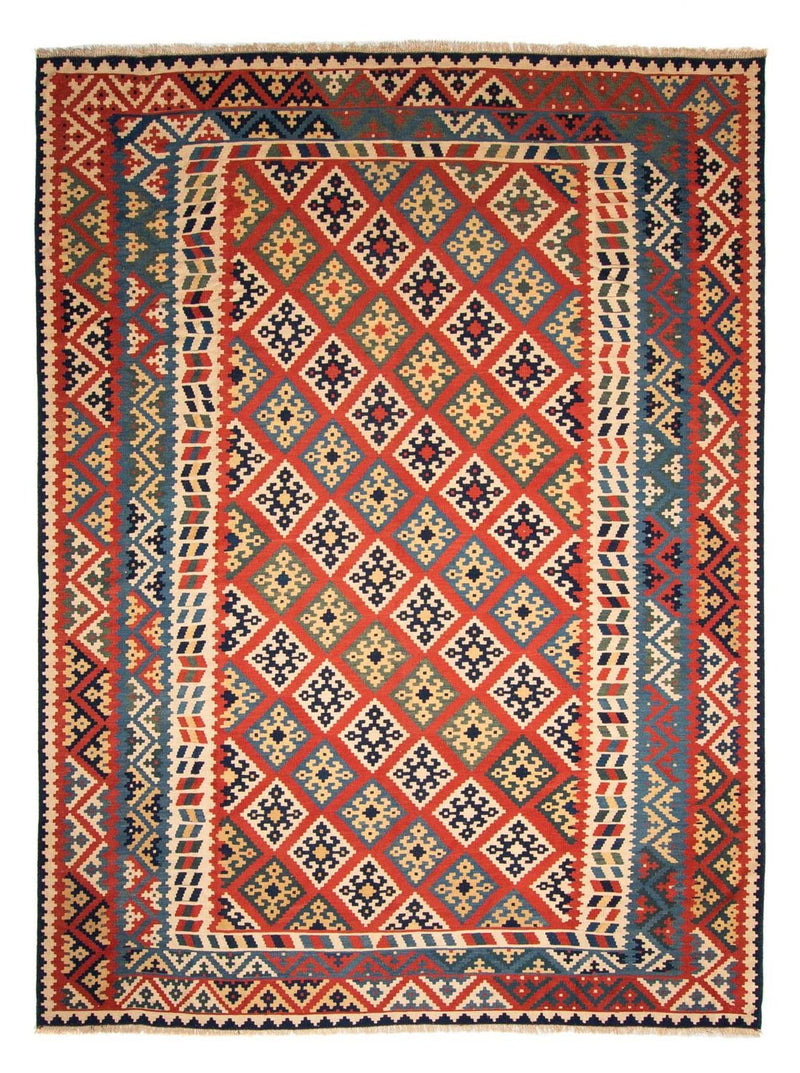 Alfombra Kelim - Oriental - 404 x 302 cm - rojo