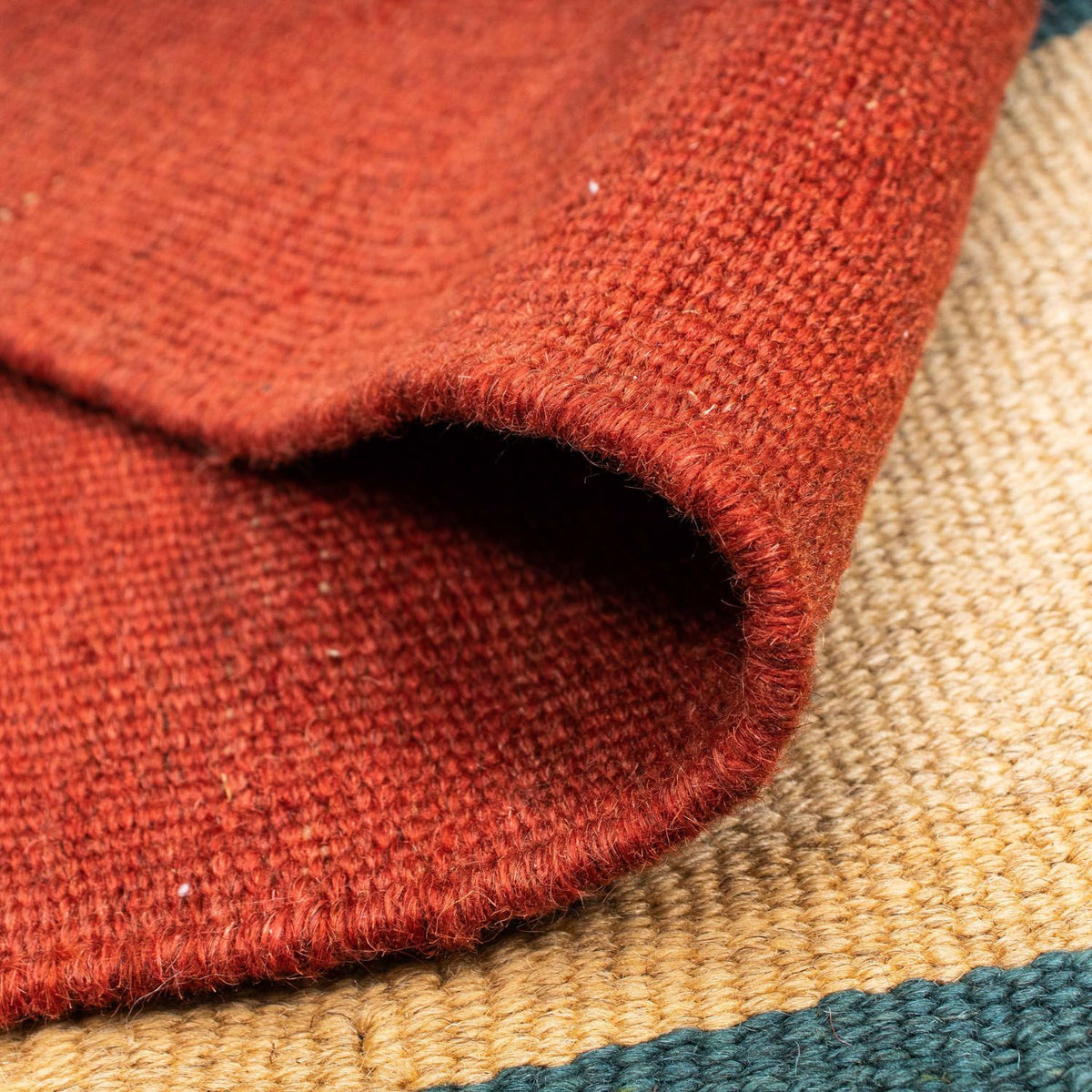 Alfombra Kelim - Oriental - 198 x 152 cm - rojo