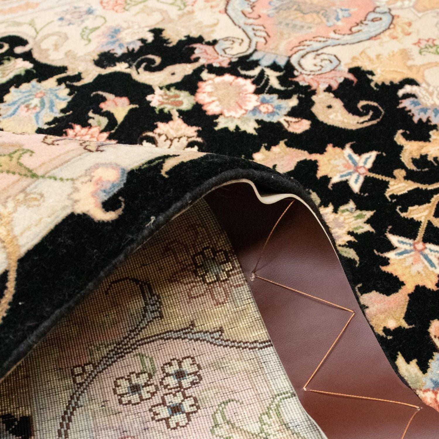 Alfombra Persa - Tabriz - Real - 154 x 104 cm - negro