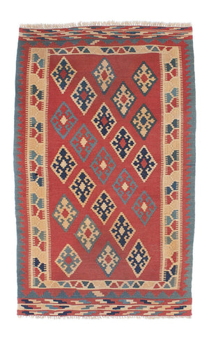 Alfombra Kelim - Oriental - 161 x 96 cm - rojo oscuro