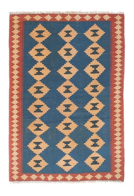 Alfombra Kelim - Oriental - 149 x 98 cm - azul