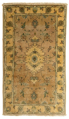 Alfombra Persa - Tabriz - Real - 122 x 66 cm - marrón claro