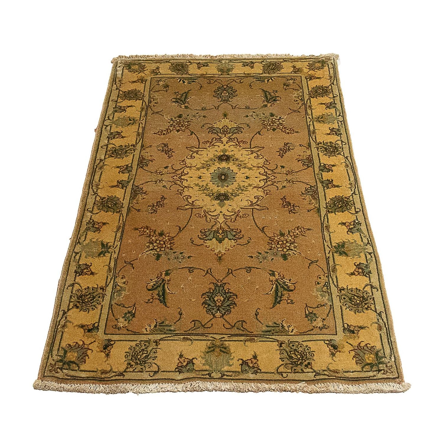 Alfombra Persa - Tabriz - Real - 122 x 66 cm - marrón claro