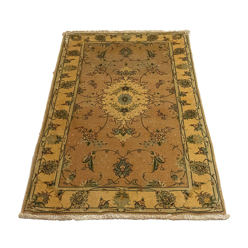 Alfombra Persa - Tabriz - Real - 122 x 66 cm - marrón claro