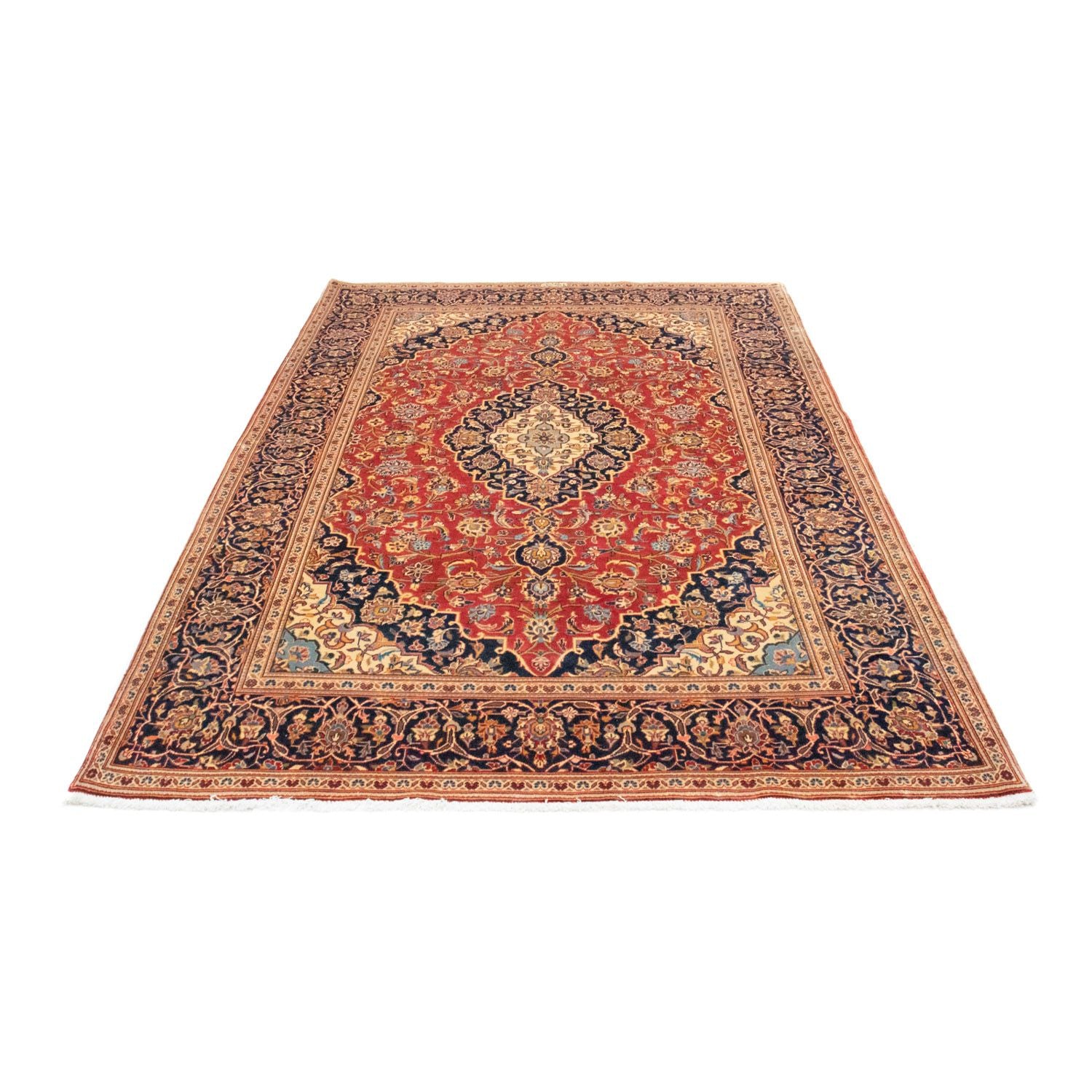 Alfombra persa - Keshan - 235 x 138 cm - rojo