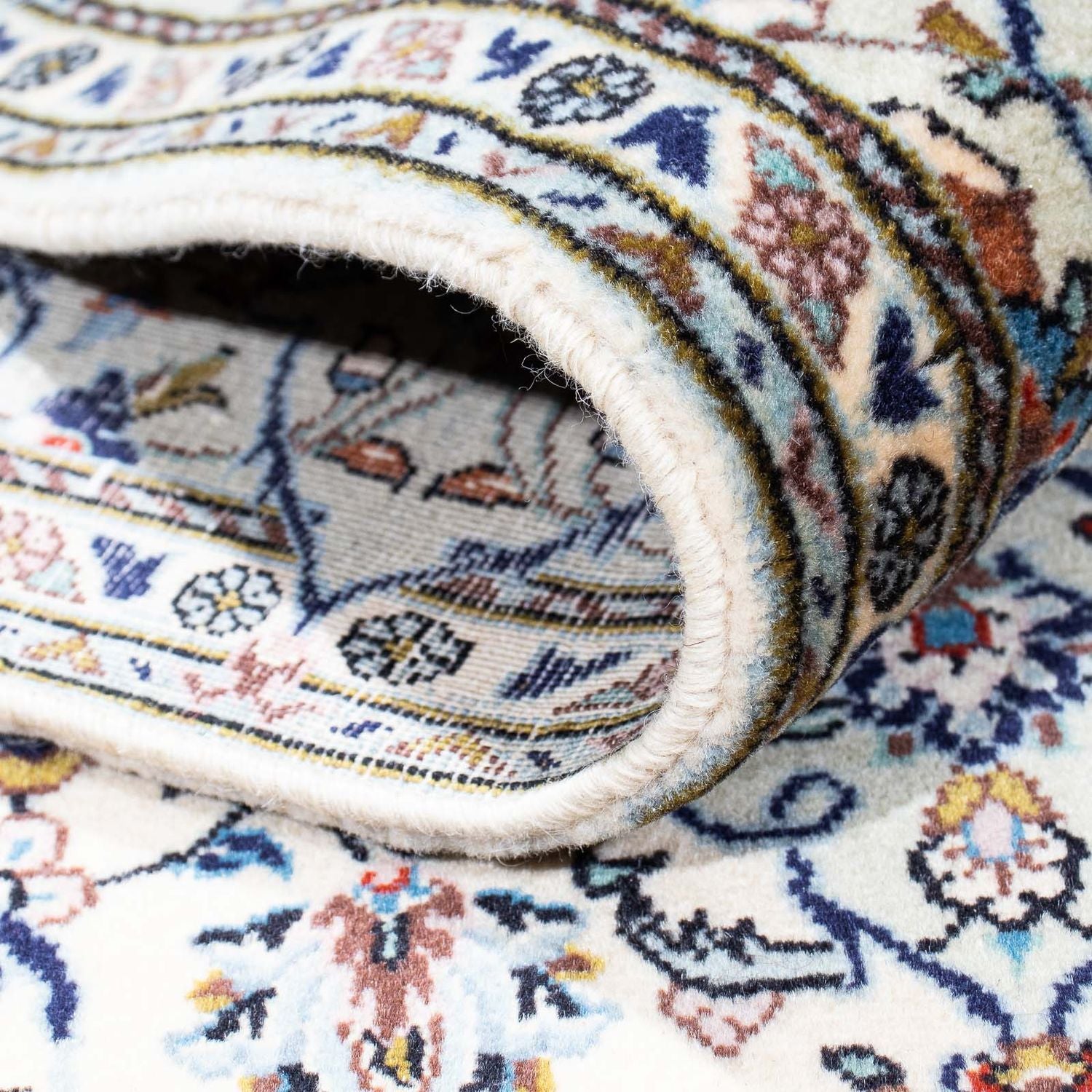 Alfombra persa - Keshan - 216 x 136 cm - beige
