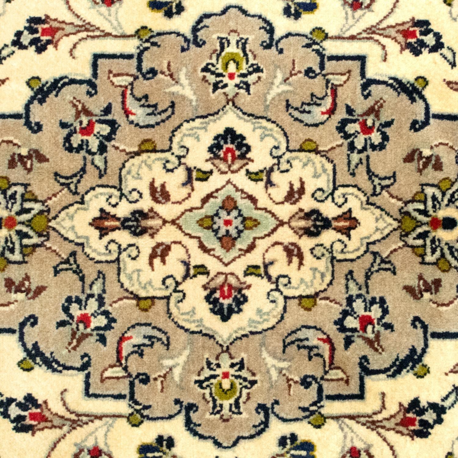Alfombra persa - Keshan - 213 x 138 cm - beige
