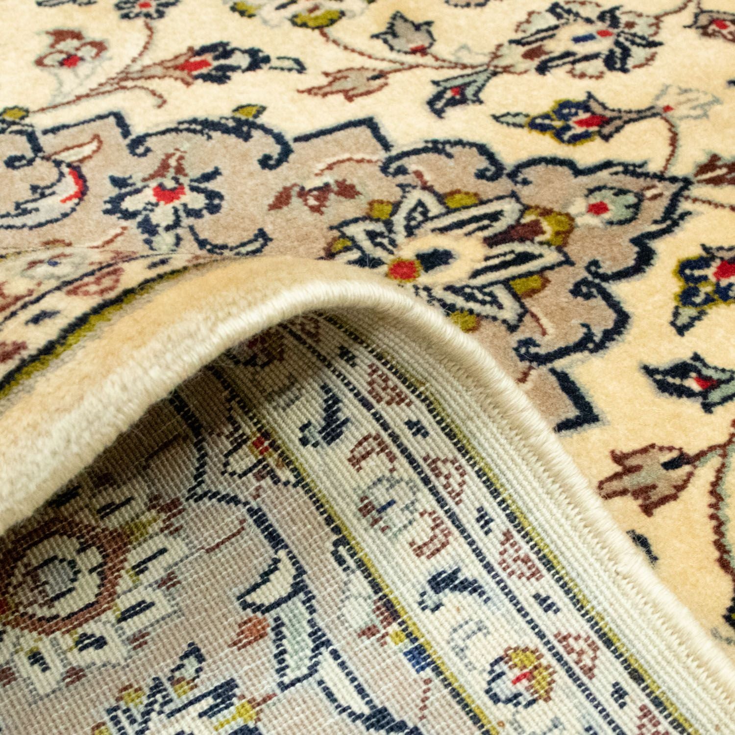Alfombra persa - Keshan - 213 x 138 cm - beige