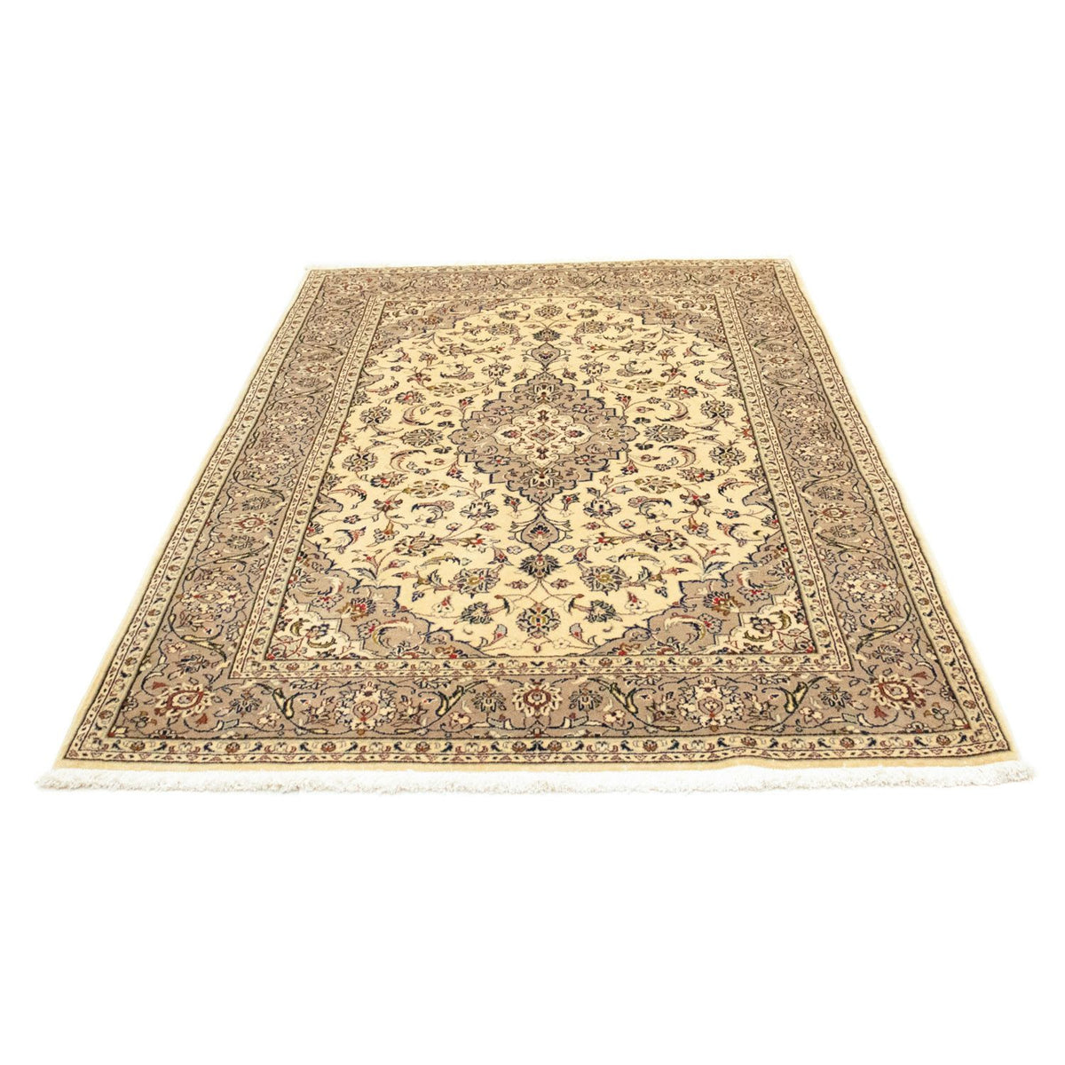 Alfombra persa - Keshan - 213 x 138 cm - beige