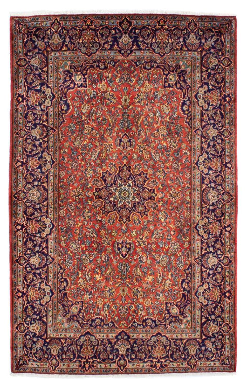 Alfombra persa - Keshan - 222 x 140 cm - óxido