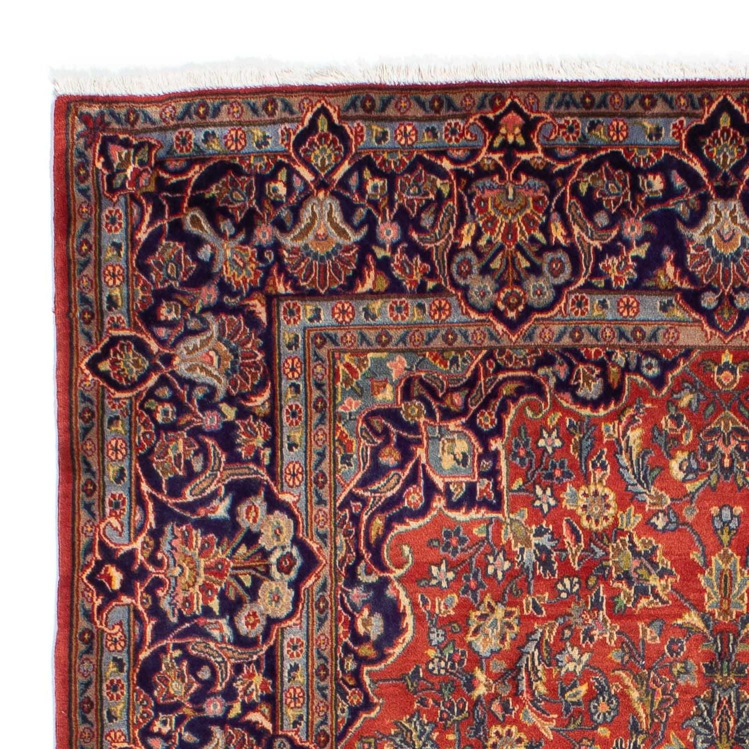 Alfombra persa - Keshan - 222 x 140 cm - óxido