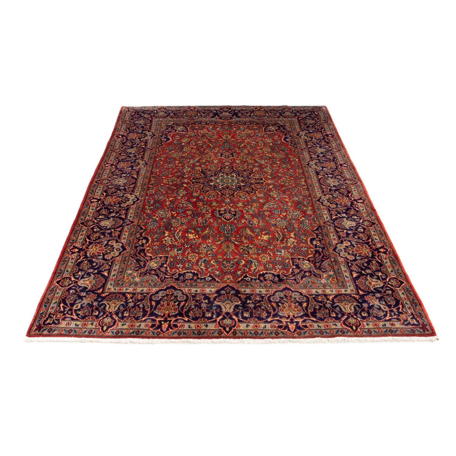 Alfombra persa - Keshan - 222 x 140 cm - óxido