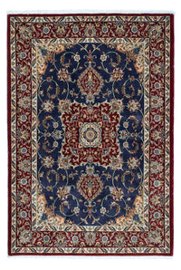 Alfombra persa - Ghom - 193 x 133 cm - azul oscuro