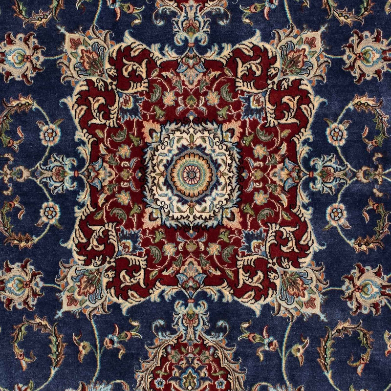 Alfombra persa - Ghom - 193 x 133 cm - azul oscuro