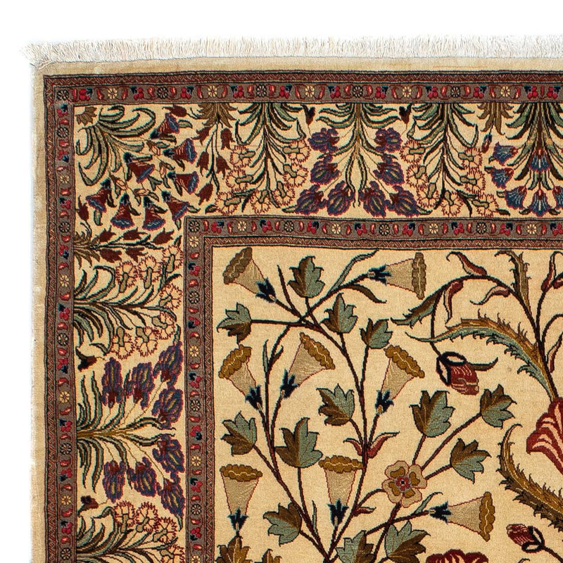 Alfombra persa - Ghom - 206 x 142 cm - marrón claro