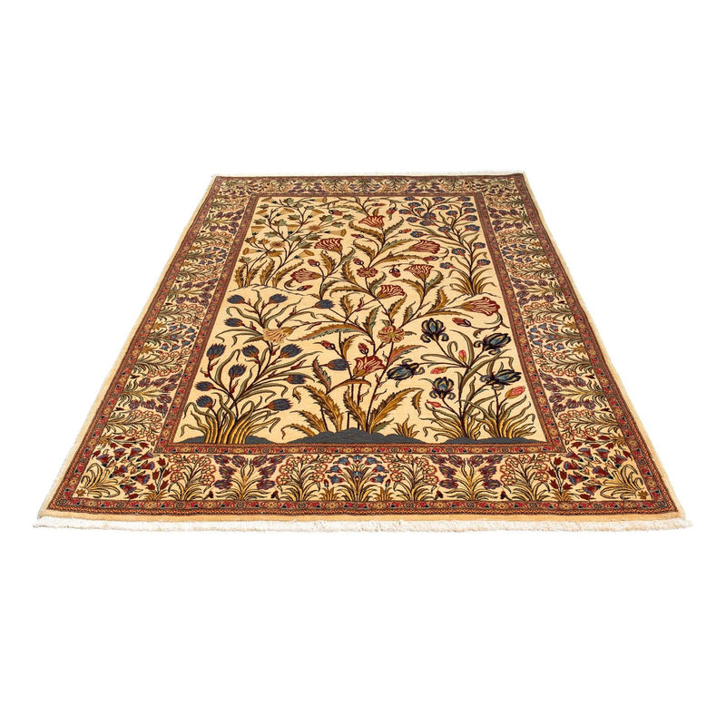 Alfombra persa - Ghom - 206 x 142 cm - marrón claro
