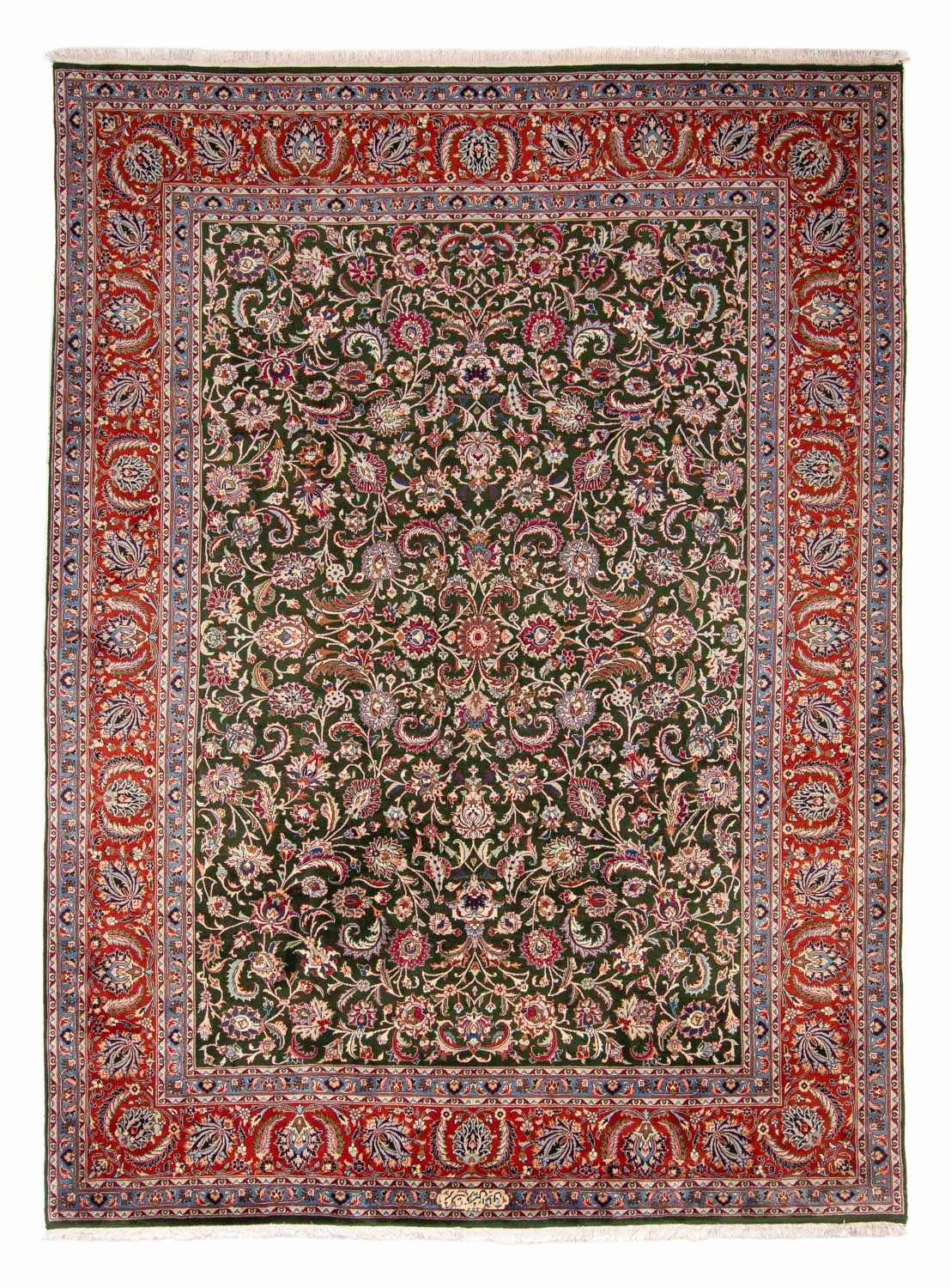 Alfombra persa - Clásica - 338 x 250 cm - verde oscuro