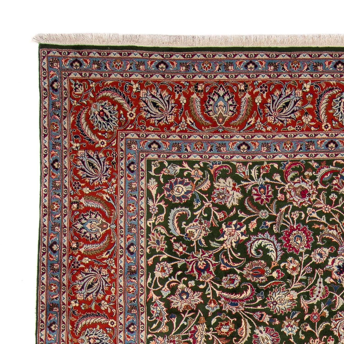 Alfombra persa - Clásica - 338 x 250 cm - verde oscuro