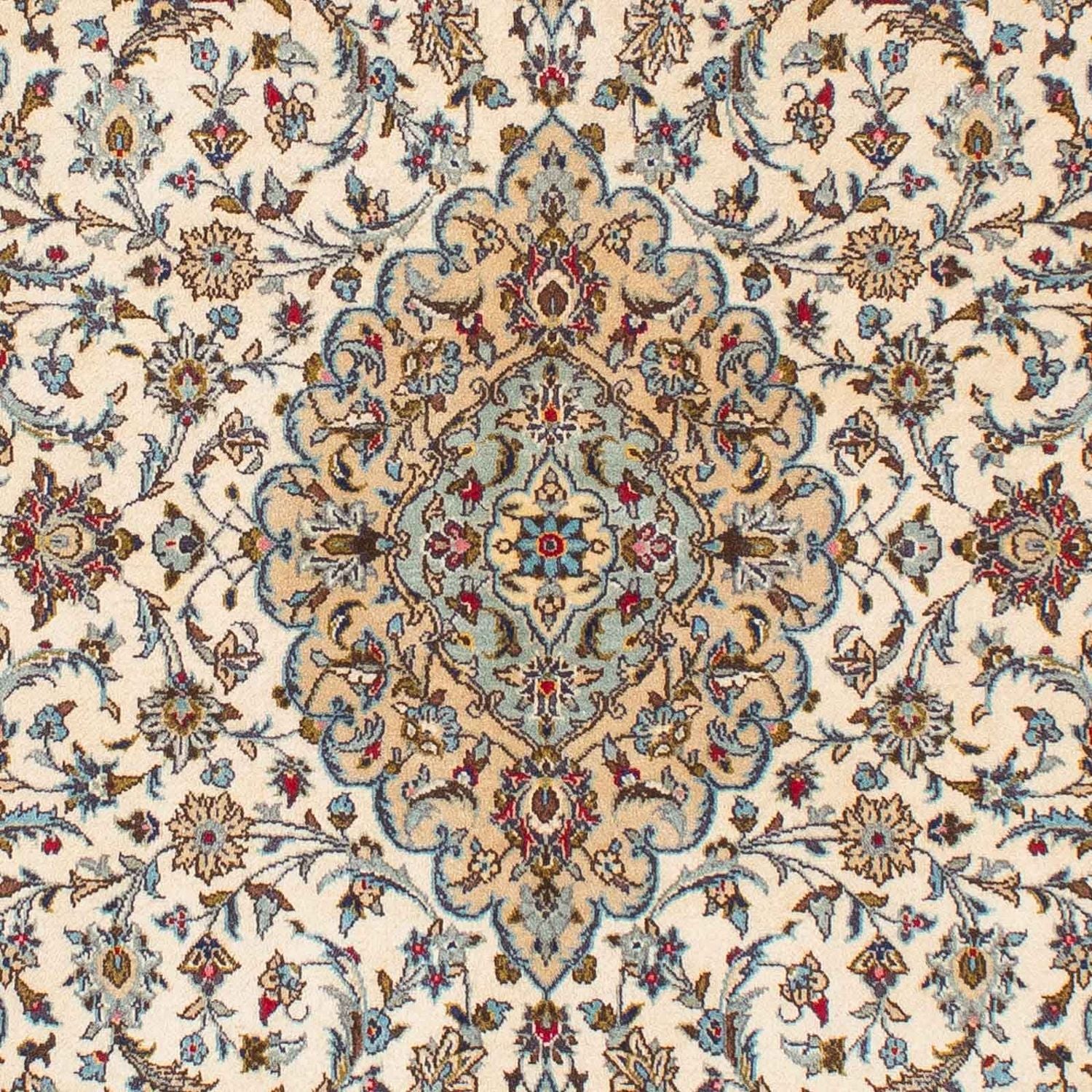 Alfombra persa - Keshan - 216 x 142 cm - beige