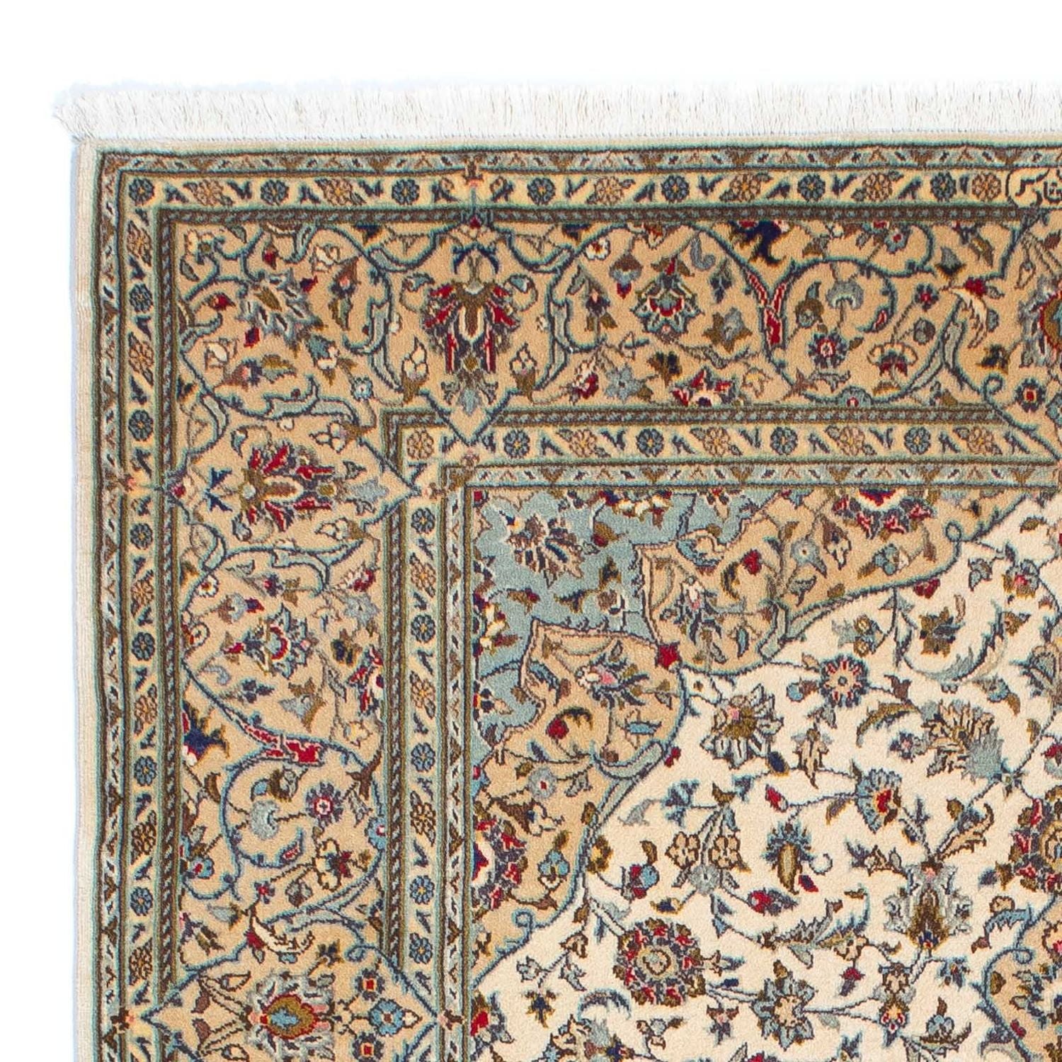 Alfombra persa - Keshan - 216 x 142 cm - beige