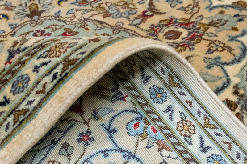 Alfombra persa - Keshan - 216 x 142 cm - beige