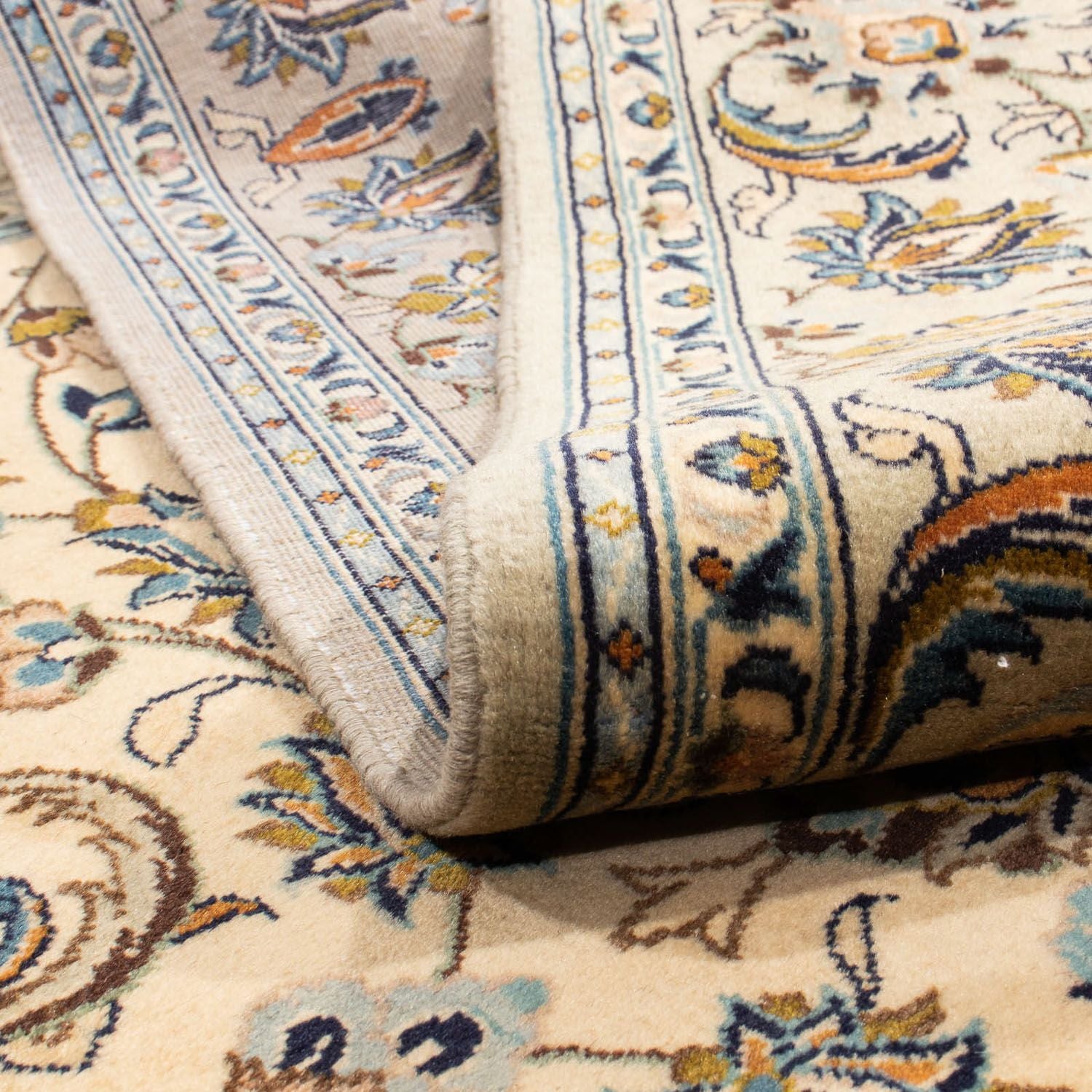 Alfombra persa - Keshan - 238 x 162 cm - beige