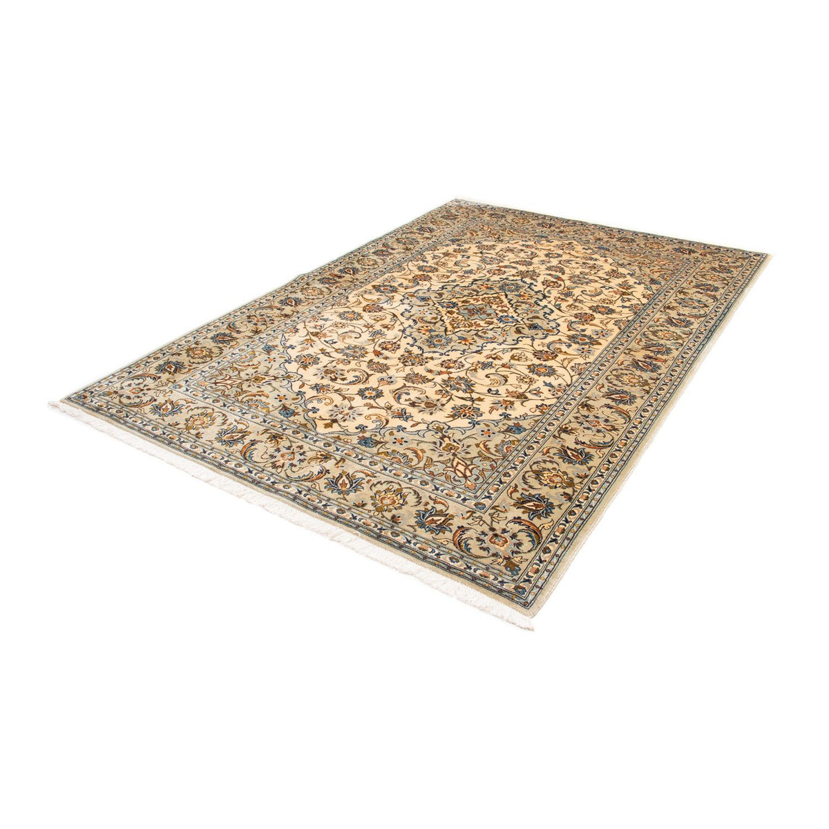 Alfombra persa - Keshan - 238 x 162 cm - beige