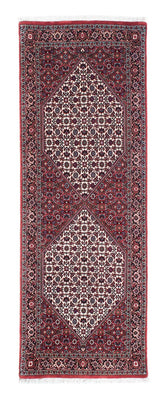Alfombra de pasillo Alfombra persa - Bidjar - 207 x 73 cm - rojo claro