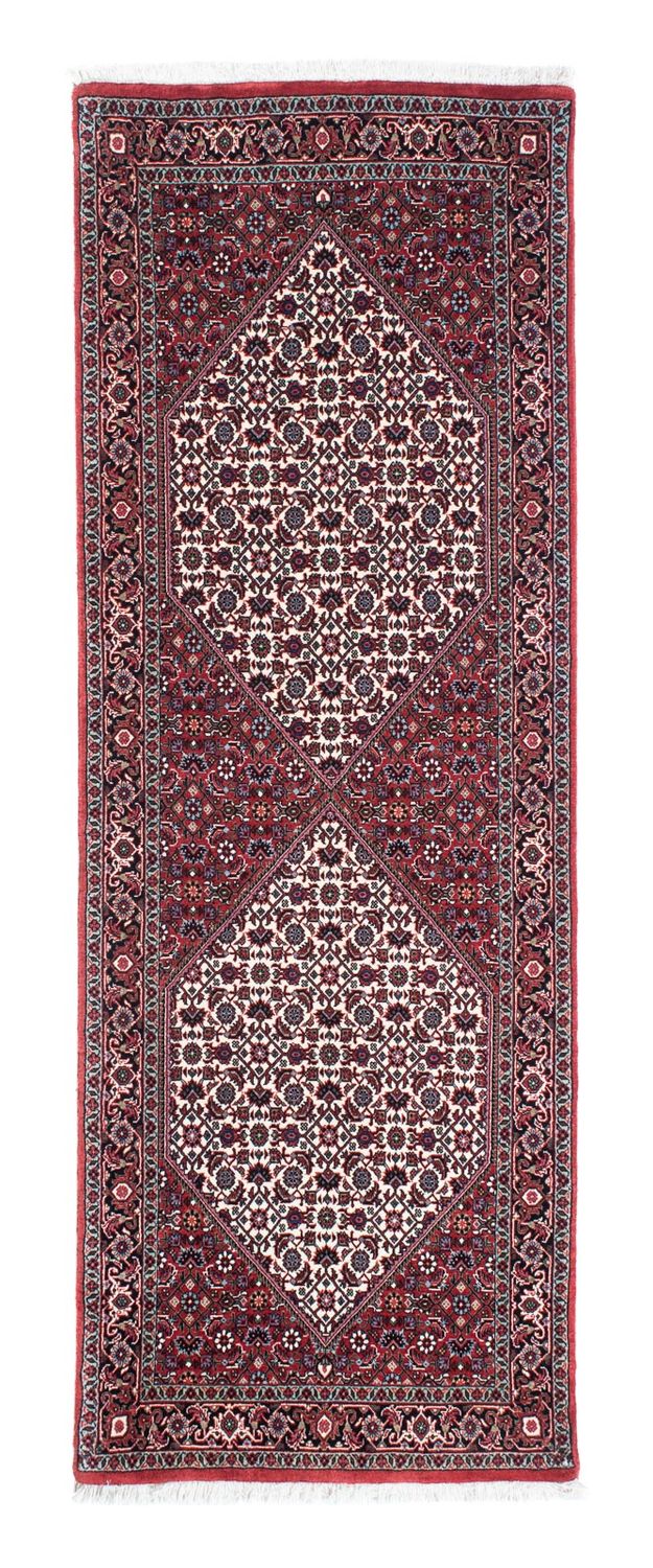 Alfombra de pasillo Alfombra persa - Bidjar - 207 x 73 cm - rojo claro