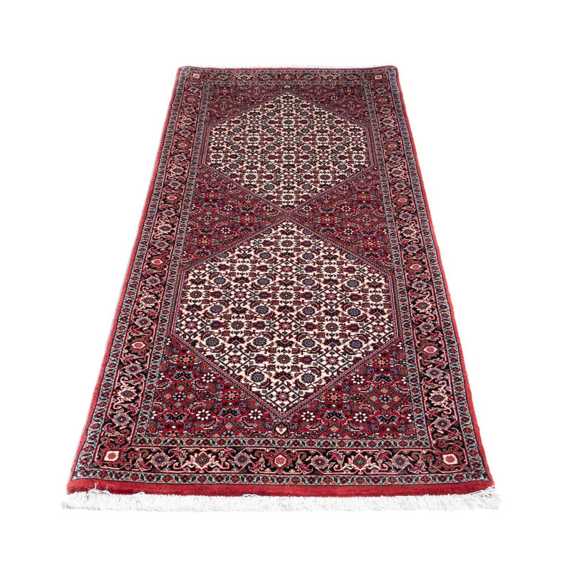 Alfombra de pasillo Alfombra persa - Bidjar - 207 x 73 cm - rojo claro